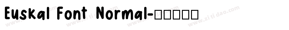 Euskal Font Normal字体转换